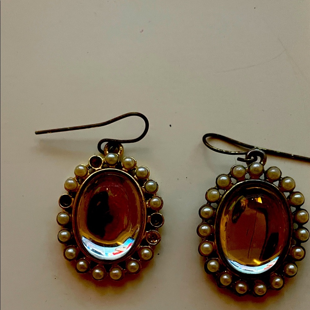 Elegant Gold and Silver Pearl Earrings